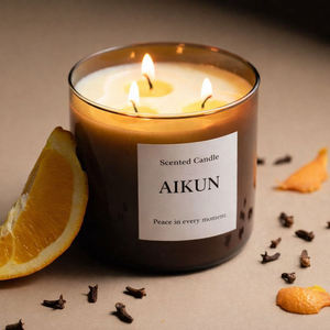 Vela aromática de lujo AIKUN para el hogar, en vaso personalizado con empaque personalizado, para decoración de sala de estar, dormitorio y pasillo. - Product Image 1