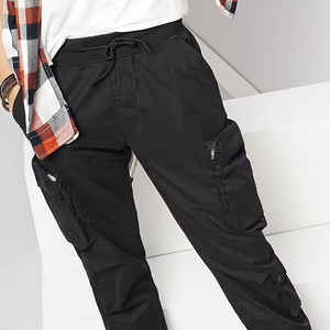Professional Cargo Pants Custom Streetwear Cargo <b>Trousers</b> French Terry Cotton Heavyweight OEM ODM Private Label Manufacturer - Product Image 4