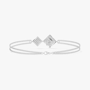 Nueva Pulsera de Diamantes con Forma Minimalista, Pulsera Apilable de Oro, Regalo Romántico de Aniversario para Esposa, para Fiestas - Product Image 5