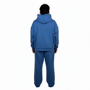 Trajes Deportivos de Invierno para Hombre, Sudaderas con Capucha, Felpa Lisa Teñida, Secado Rápido, Transpirable - Product Image 5