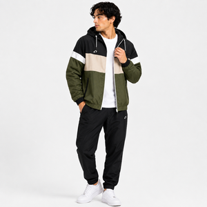 Rainbow <b>Spray</b> ODM/OEM Long Sleeve Crop Zipper Men <b>Jackets</b> Casual Color Block Patchwork Design Windbreaker Hooded <b>Jackets</b> <b>for</b> Men - Product Image 4