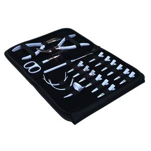 Ensemble d'outils professionnels en acier inoxydable blanc pour extensions capillaires, comprenant des pinces à micro-anneaux de 5 pouces et des pinces de dépose, vente en gros - Product Image 1