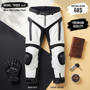 Custom Cowhide Motorcycle <b>Leather</b> Pants Men Motor Bike <b>Leather</b> Riding Pants Unisex Protective Motorcycle Racing <b>Leather</b> <b>Trouser</b> - Product Image 1