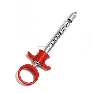 Jeringa dental de cartucho de grado alemán 1.8mL con un anillo, mango de acero inoxidable, roja, manual, autoaspirante, certificada CE ISO, OEM ODM - Product Image 4