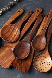 Juego de Cubiertos de Madera Natural Premium, Reutilizables, para Comedor y Cocina, con un Aspecto Elegante y Sofisticado - Product Image 4