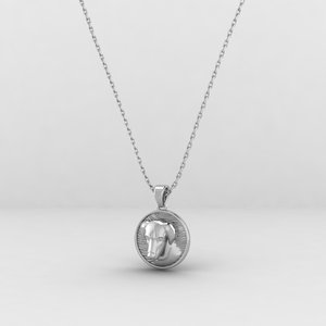 Pendentif Breloque Personnalisé en Argent 925 Plaqué Or 18K avec Portrait de Chien 3D, Médaillon Commémoratif pour Animaux de Compagnie, 20mm, Bijou Cadeau Personnalisé pour Amoureux des Animaux, Femme - Product Image 3