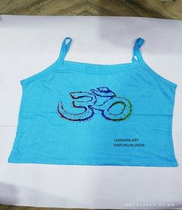 Lady's INS Style Tie-Dye Tank Tops Impreso Tejido y tejido de punto transpirable Tamaño libre Ropa de longitud corta - Product Image 3