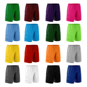 <b>Men</b> <b>Red</b> Solid Color 100% Cotton Quick Dry Breathable Elastic Waist Front Logo Knitted Casual Sport Style <b>Shorts</b> - Product Image 6