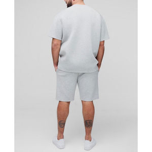 Ensembles décontractés d'été pour hommes : T-shirt à manches courtes et short de couleur unie, personnalisables (OEM) - Product Image 2