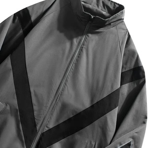 Custom New Design Mens Loose Windbreaker <b>Jackets</b> Pockets Formal Zip <b>Waterproof</b> <b>Long</b> Sleeve Lapel <b>Jacket</b> Outdoor High Quality - Product Image 4