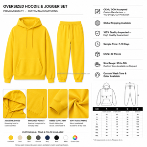 Conjunto de Chándal de Forro Polar Grueso para Hombre, Estilo Holgado y Transpirable, 400 GSM, con Logotipo Personalizado Directo de Fábrica, para Otoño - Product Image 4
