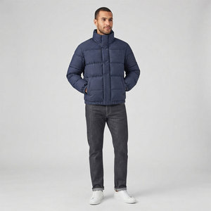 Veste matelassée imperméable pour homme, veste d'hiver décontractée pour homme, fermeture éclair, respirante, à capuche, sans couture - Product Image 6