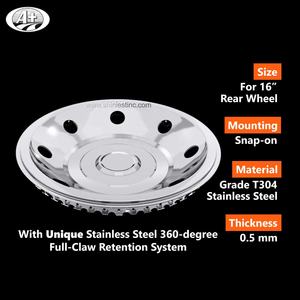 ฝาครอบล้อหลังสแตนเลสแบบสแน็ปอิน16ชิ้นสำหรับสินค้าพรีเมี่ยม - Product Image 2