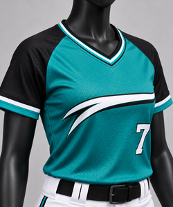 Conjunto de uniforme de softbol para mujer, pantalones de béisbol con cuello en V, ropa deportiva para equipo, impresión de número personalizado - Product Image 5