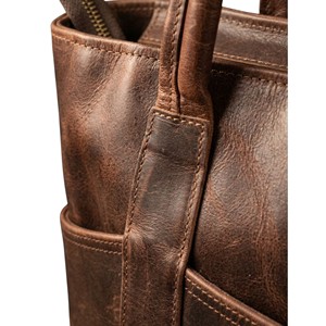 Madosh Womens Brown Genuine Leather Office Laptop <b>Bag</b> Lightweight Vintage Style <b>Shoulder</b> <b>Strap</b> - Product Image 3