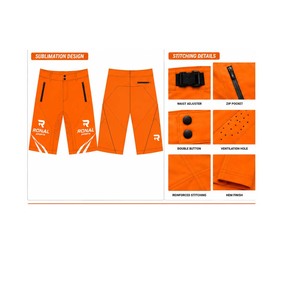 Pantalones Cortos de Ciclismo MTB BMX MX Personalizados con Logotipo, Color Sólido, Cómodos, Ajuste Holgado, Lona Económica, OEM/ODM - Product Image 5