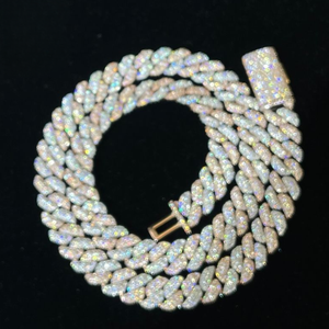 Collar de Cadena con Diamantes Cultivados en Laboratorio, Plata de Ley 925, Joyería Fina Unisex para Hombre y Mujer, Regalo de Aniversario, Uso Diario, Estilo Punk - Product Image 3