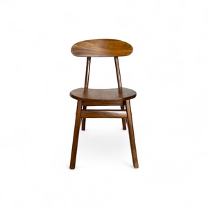 Chaise de salle à manger contemporaine élégante en bois massif avec accent en rotin Design naturel pour bureau à domicile salon meubles de cuisine - Product Image 5