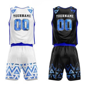 Ensemble d'uniformes de basketball personnalisés par sublimation, avec rayures diagonales dynamiques, en maille respirante, kit de basketball professionnel pour équipes et clubs, OEM - Product Image 6