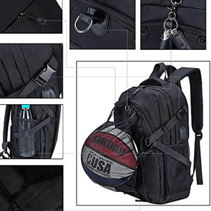 Sac à dos pliable personnalisé en microfibre douce, écologique et imperméable pour le basketball, le football, le volley-ball et l'entraînement sportif - 30-40L Grande Capacité - Product Image 6