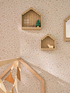 Set of House-Shaped Paper Rope <b>Wall</b> Shelves, Handwoven Wicker <b>Wall</b> Hanging Storage Shelf for Kids Room <b>Decor</b> and Toy Display - Product Image 2