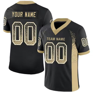 Sublimated Print Football Jersey Breathable Mesh Adult Short Sleeve V Neck <b>Soccer</b> Sports Apparel sublimated print football - Product Image 1