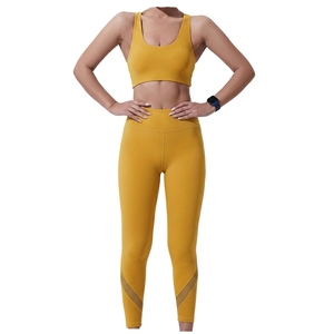 Women Sports Bra Leggings <b>Set</b> <b>Two</b> <b>Piece</b> Activewear Workout Fitness Yoga Running Gym Training Apparel - Product Image 1