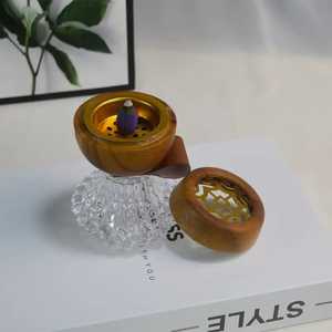 New Handmade Color Wood Pattern Bakhoor <b>Burner</b> Wedding Religious Aromatic Fragrance Durable Wooden Incense <b>Burner</b> Stick Holder - Product Image 2