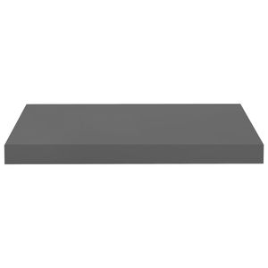 Mensola a muro galleggiante in MDF grigio lucido 19.7 espositore "x 9.1" x 1.5" - Product Image 4