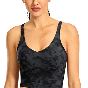 Soutien-gorge de sport pour femme à imprimé camouflage, col en U, maintien moyen, sans coutures, pour l'entraînement, le yoga et la gym - Product Image 6