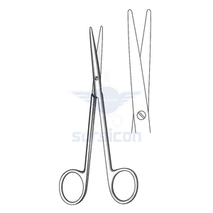 Tijeras de disección Metzenbaum Fino de 14.5 cm (5¾ pulgadas), rectas, puntiagudas, de acero inoxidable, reutilizables, quirúrgicas - Product Image 1