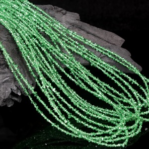 Perles de pierres précieuses Herkimer de qualité AAA, couleur verte, perles de quartz brut non taillées, perles Herkimer pour colliers et bijoux - Product Image 4