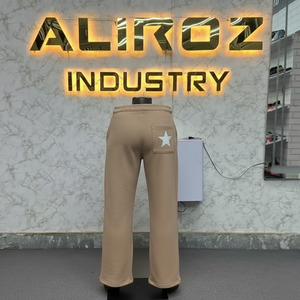 กางเกงวอร์มทรงหลวมขนาดใหญ่ ผ้าฝ้ายระบายอากาศ แห้งเร็ว ปรับแต่งได้ พรีเมียม - Product Image 6