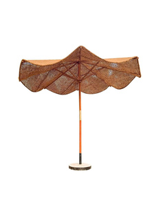 Sombrilla de patio para exteriores de tamaño personalizado al por mayor, parasol de fibra de coco natural, parasol de coco tejido a mano - Product Image 2