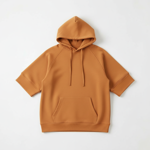 Fashion Streetwear Oversized <b>Hoodie</b> <b>Short</b> <b>Sleeve</b> Custom Design <b>Hoodie</b> - Product Image 4