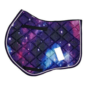 Produits équestres de haute qualité : Selle en mousse satinée, bonnet d'oreille coloré au crochet, bandages de polo pour chevaux, ensemble de tapis de selle à paillettes - Product Image 5