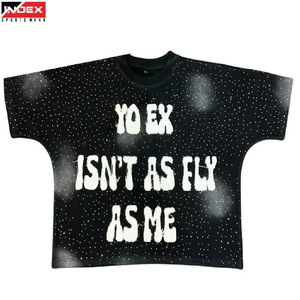 Premium Quality USA Rhinestone <b>T</b> Shirt Men Luxury Bling Shirt Comfortable Fit Front <b>Back</b> Design Trendy Streetwear - Product Image 1