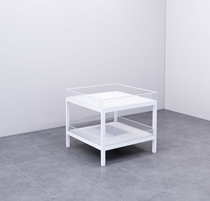 Bac de tri carré One Tech Durable 1000x1000x800mm à 2 niveaux, cadre en fer thermolaqué, haute capacité de charge pour la promotion des ventes au détail - Product Image 5