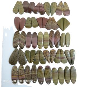 Cabujón de Jaspe Imperial Cortado a Medida, Forma Mixta, Piedra Preciosa Natural Negra, Piedras Sueltas de 20-45 mm, 6-10 g, Certificadas por Terceros - Product Image 2