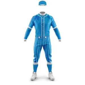 Custom Sublimated <b>Baseball</b> Uniform <b>Set</b> Polyester <b>Baseball</b> Jersey Pants Breathable Team Sportswear OEM ODM Factory - Product Image 1
