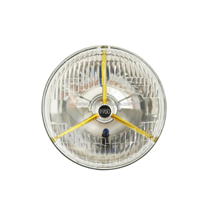 Faros Delanteros de 7 Pulgadas con Trípode, Tipo <span class=keywords><strong>Lucas</strong></span> P700, Marco Dorado con Conversión Halógena H4 (Sin Bombilla) - Product Image 2