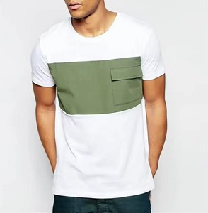 Camisetas Personalizadas 100% Algodón, 220g, con Diseño de Bolsillo, Impresión en Serigrafía, Opciones Gráficas Blancas, Servicio OEM - Product Image 3