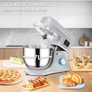 Batidora Eléctrica de 660W, 6 Velocidades, con Pantalla LCD, Temporizador, Cabezal Inclinable, Tazón de Acero Inoxidable de 7.4 Qt - Product Image 6