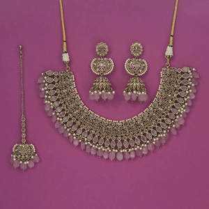 Exportateur de bijoux faits à la main en Inde, collier antique Moti avec placage Mehndi 901714 - Product Image 5