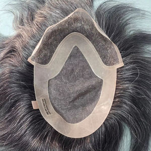 Peluca de Cabello Remy Chino Mono Front Lace Taz de Calidad Premium con Trama Única y Estilos de Ondas Profundas Naturales - Product Image 1