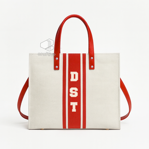 Delta |   Sigma |   Bolso Tote de Yute para Mujer Theta Sorority, Bolso de Hombro Espacioso para el Trabajo, Compras y Viajes, Bolso Casual - Product Image 1