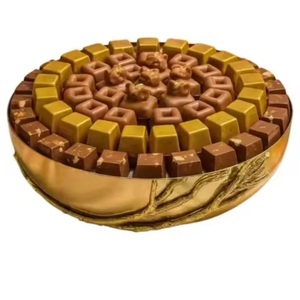 Recipiente Multifuncional para Servir Alimentos, Tazón de Metal con Acabado en Níquel Plateado y Base de Madera, Decoración para Restaurantes, Tazón para Servir Chocolate - Product Image 4