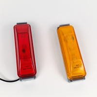 Feu de gabarit latéral étanche à lentille PC, 3 LED (rouge, ambre, blanc), rectangulaire 4 pouces, robuste pour remorques