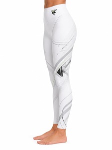 Compression Fitness Wear With OEM 2026 KAMPFER INDUSTRIES Women's <b>High</b> <b>Waist</b> Full Length <b>Leggings</b> <b>Black</b> Green Print Sporty - Product Image 3