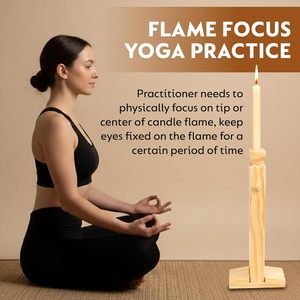 Soporte de Madera para <span class=keywords><strong>Trataka</strong></span>, Portavelas para Yoga y Meditación, Soporte de Madera Natural Hecho a Mano - Product Image 4